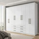 Guarda Roupa Casal 8 Portas e 6 Gavetas Master Branco Guarda Roupa Casal 8 Portas e 6 Gavetas Master Branco