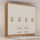 Guarda Roupa Casal 8 Portas Itapema Atualle Acacia Com Reflecta