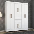 Guarda Roupa Casal 8 Portas Munique Demóbile Branco Branco