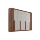 Guarda Roupa Casal 8 Portas Ripado 8 Gavetas Sem Pés Daymont - D' Doro Castanho/off White/ripado Guarda Roupa Casal 8 Portas Ripado 8 Gavetas Sem Pés Daymont - D' Doro Castanho/off White/ripado