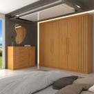 Guarda-Roupa Casal Alento 7 Portas 9 Gavetas Cinamomo - Panorama Móveis