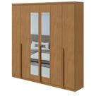 Guarda-Roupa Casal Alonzo 6 Portas 4 Gavetas Com Espelho Amêndoa Clean Guarda-Roupa Casal Alonzo 6 Portas 4 Gavetas Com Espelho Amêndoa Clean