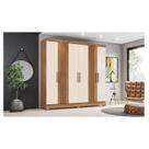 Guarda Roupa Casal Ambiente B367 Nature Off White Henn - Briz Móveis