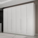 Guarda Roupa Casal Ambiente Bragança 6 Portas 6 Gavetas Neve Novo Horizonte