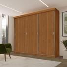 Guarda Roupa Casal Ambiente Ímola 3 Portas de Correr Carvalho New - Luapa