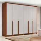 Guarda Roupa Casal Ambiente Imperatore 6 Portas Frassino Off White com Pés Lopas