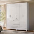 Guarda Roupa Casal Ambiente Itatiba 6 Portas Branco Brilho - Moval