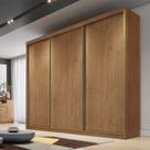 Guarda Roupa Casal Ambiente Logan 3 Portas 4 Gavetas Cumaru 23 Novo Horizonte