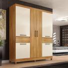 Guarda Roupa Casal Ambiente Mauá Cinamon Touch Off White Demóbile