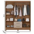 Guarda Roupa Casal Ambiente Panamá 6 Portas Carvalho Fendi - Moval Guarda Roupa Casal Ambiente Panamá 6 Portas Carvalho Fendi - Moval
