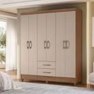 Guarda Roupa Casal Ambiente Panamá 6 Portas Carvalho Fendi - Moval Guarda Roupa Casal Ambiente Panamá 6 Portas Carvalho Fendi - Moval
