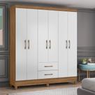 Guarda Roupa Casal Ambiente Panamá 6 Portas Naturale Branco - Moval Guarda Roupa Casal Ambiente Panamá 6 Portas Naturale Branco - Moval