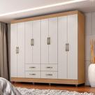 Guarda Roupa Casal Ambiente Porto 8 Portas Nature Off White Móveis Leão Guarda Roupa Casal Ambiente Porto 8 Portas Nature Off White Móveis Leão