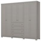 Guarda Roupa Casal Americano 6 Portas Bater 4 Gavetas Henn