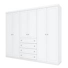 Guarda Roupa Casal Americano 6 Portas Branco Henn
