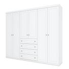 Guarda Roupa Casal Americano 6 Portas Branco HP Henn
