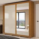 Guarda-Roupa Casal Andorra Com Espelho 2 Portas 100% MDF Linhamobília