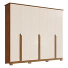 Guarda Roupa Casal Andréas 6 Portas e 6 Gavetas Nature/Off White - Móveis Henn