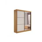 Guarda Roupa Casal Athenas 2 Portas 3 Gavetas Com Espelho Com Pés - D' Doro Cinamomo/off White