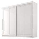 Guarda Roupa Casal Atraente 2 Portas 6 Gavetas Branco Absoluto Semi Fosco - Zanzini