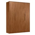 Guarda Roupa Casal Attore D43010K 4 Portas Nogueira Touch Demóbile - Demartêz
