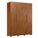 Guarda Roupa Casal Attore D43010kpe 4 Portas Nogueira Touch Com Pés Demóbile - Demartêz