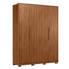 Guarda Roupa Casal Attore D43010KPE 4 Portas Nogueira Touch com pés Demóbile - Demartêz