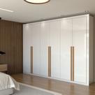 Guarda-Roupa Casal Aura 6 Portas 6 Gavetas Branco - Panorama Móveis
