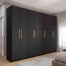 Guarda-Roupa Casal Aurora Radiante 8 Portas 4 Gavetas Nero - Panorama Móveis