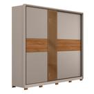 Guarda Roupa Casal Authentic 2 Portas Deslizantes com Vidro Reflecta e Pés - Demartêz Guarda Roupa Casal Authentic 2 Portas Deslizantes com Vidro Reflecta e Pés - Demartêz