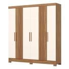 Guarda Roupa Casal B367 Nature Off White Henn - Briz Móveis