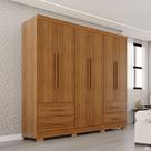 Guarda-Roupa Casal Balder Premium 6 Portas 4 Gavetas com Pés Cinamomo - Pnr Móveis Guarda-Roupa Casal Balder Premium 6 Portas 4 Gavetas com Pés Cinamomo - Pnr Móveis