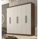 Guarda roupa casal belém 6 portas 4 gavetas acabamento touch