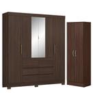 Guarda Roupa Casal Cádis Com Sapateira Multiuso Golden Café - Demóbile