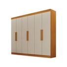 Guarda Roupa Casal Canadá 6 Portas 4 Gavetas Cinamomo-off White Guarda Roupa Casal Canadá 6 Portas 4 Gavetas Cinamomo-off White