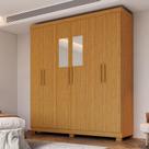 Guarda-Roupa Casal Canadá Com Espelho 6 Portas 100% MDF Linhamobília Guarda-Roupa Casal Canadá Com Espelho 6 Portas 100% MDF Linhamobília