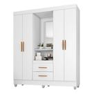 Guarda Roupa Casal Capela Branco Brilho - Móveis Leão Guarda Roupa Casal Capela Branco Brilho - Móveis Leão