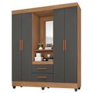 Guarda Roupa Casal Capela Lite Nature Cinza - Móveis Leão Guarda Roupa Casal Capela Lite Nature Cinza - Móveis Leão