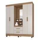 Guarda Roupa Casal Capela Lite Nature Off White Móveis Leão