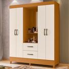 Guarda Roupa Casal Capelinha 4 Portas 2 Gavetas Mobi Albatroz