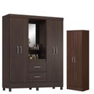 Guarda Roupa Casal Capelinha Lord com Sapateira Multiuso Golden Café - Demóbile