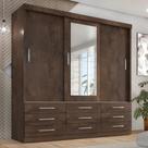 Guarda Roupa Casal Capri 3 Portas Correr 9 Gav C/ Espelho