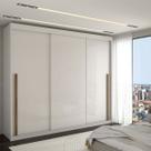 Guarda-Roupa Casal Cardial 3 Portas 6 Gavetas Branco - Panorama Móveis