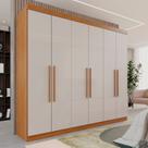 Guarda-Roupa Casal Casal 6 Portas 3 Gavetas Roma Espresso Móveis Marrom/Cinamomo/Off White Guarda-Roupa Casal Casal 6 Portas 3 Gavetas Roma Espresso Móveis Marrom/Cinamomo/Off White