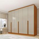 Guarda-Roupa Casal Cataguases 6 Portas e 4 Gavetas - Cinamomo/Off White