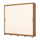 Guarda Roupa Casal Cayman 2 Portas 6 Gavetas com Pés D337 Cinamomo Off White - Henn