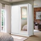 Guarda Roupa Casal CB1073-BR 2 Portas de Correr em MDP com Espelhos Branco Kappesberg Guarda Roupa Casal CB1073-BR 2 Portas de Correr em MDP com Espelhos Branco Kappesberg