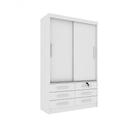 Guarda Roupa Casal Chicago 2 Portas de Bater 6 Gavetas Neve MDP TCIL