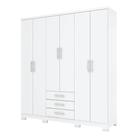 Guarda Roupa Casal City 6 Portas Branco - Henn