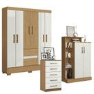 Guarda Roupa Casal Coimbra 2005138 com Cômoda 5 Gavetas 2014140 e Armário Multiuso Florença 2000199 Atacama Off White - Aramóveis Guarda Roupa Casal Coimbra 2005138 com Cômoda 5 Gavetas 2014140 e Armário Multiuso Florença 2000199 Atacama Off White - Aramóveis